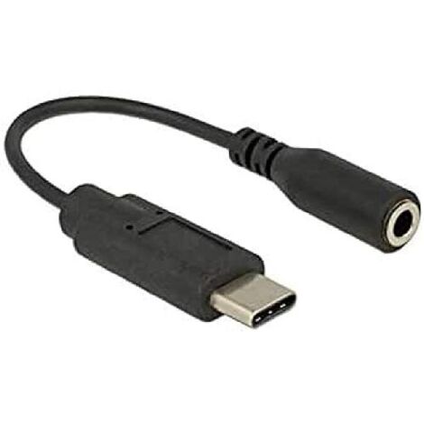 Delock 65842 - Schwarz - USB C - 3.5mm - 0,14 m - Männlich - Weiblich