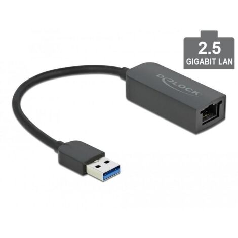 delock 66646 Adaptateur USB réseau noir 2.5 Gbps