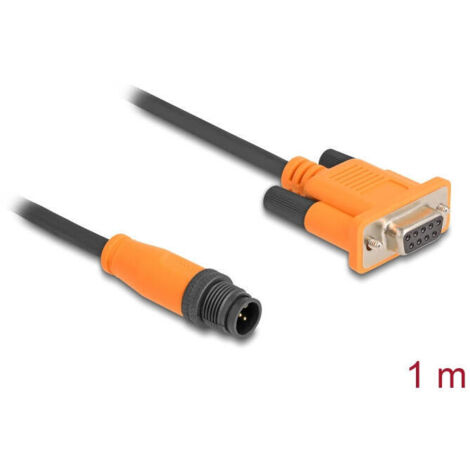 Delock 66745 m12 can cable adaptador codificaciÓn a 5 pin macho a d-sub 9 hembra 1 m