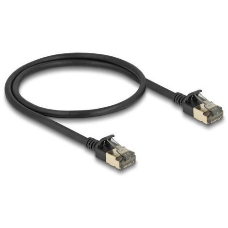 Delock 80338 rj45 cable de red cat.8.1 f/ftp slim pro 0,5 m negro