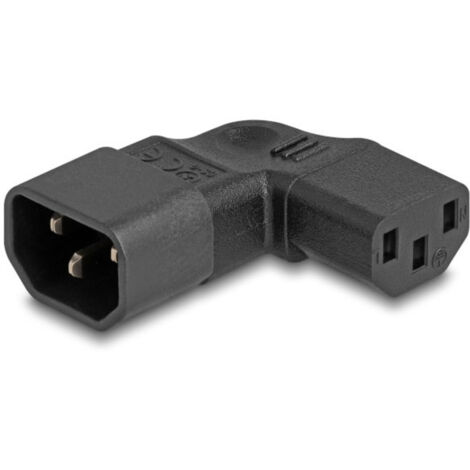 Delock 80474 Netz-Adapter Kaltgeräte-Stecker C14 - Kaltgeräte-Buchse C13 Schwarz 1 St. Bag