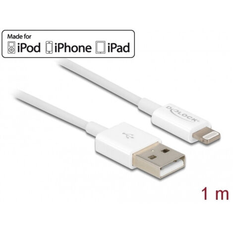 Delock 83000 - 1 m - USB A - USB 2.0 - Weiß