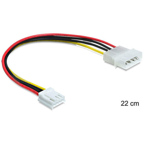 Delock 83184 delock cable de alimentaciÓn molex 4 pines - floppy 4 pines hembra 24 cm