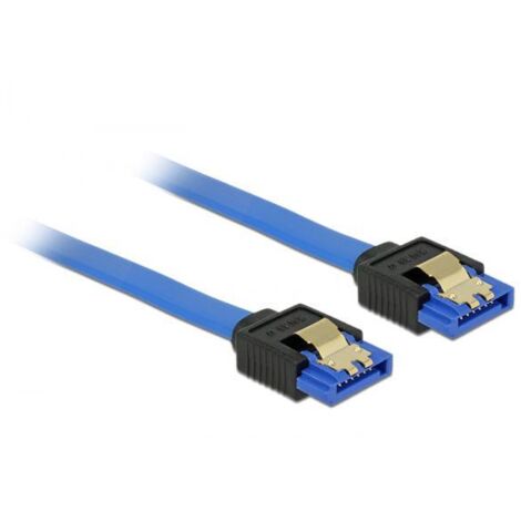 DeLOCK 84979 cavo SATA 0,5 m SATA 7-pin Nero, Blu