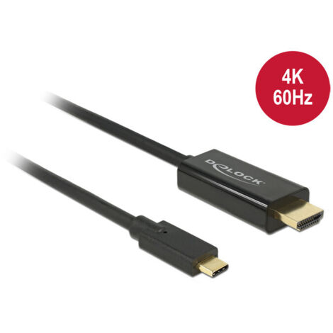 Delock 85291 - 2 m - USB Typ-C - HDMI - Männlich - Männlich - Gold