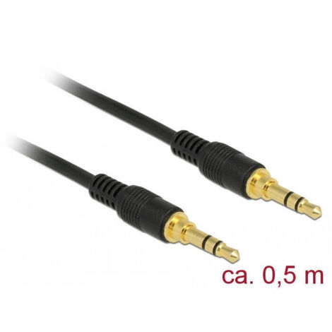 Delock 85545 cable de audio 0,5 m 3,5mm negro