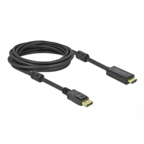 DELOCK 85958 CABLE DE VÍDEO BLE Y ADAPTADOR HDMI DISPLAYPORT DE 5 M NEGRO