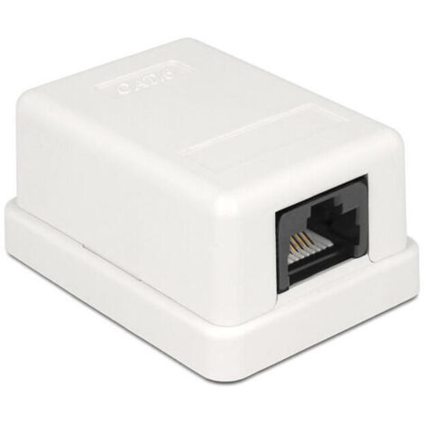 DELOCK 86248 COLOR BLANCO CAJA DE TOMACORRIENTE - CAJA REGISTRADORA (52 MM, 25,5 MM, 39 MM)