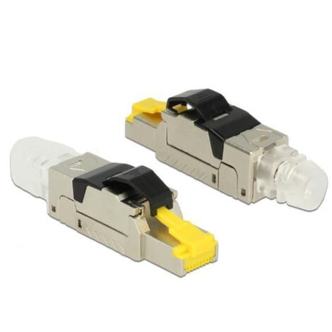 DeLOCK 86285 cavo di collegamento RJ45 Nero, Argento, Trasparente, Giallo