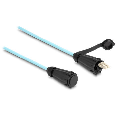 Delock 87889 cable de fibra Óptica lc duplex a lc duplex con tapa protectora om3 multimodo ip68 resistente al polvo y al agua, 2