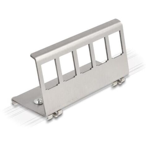 Delock 88141 soporte metÁlico keystone de 5 puertos para riel din