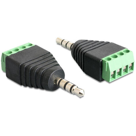 Delock adaptador estereo jack 3,5 mm macho terminal block 4 pines