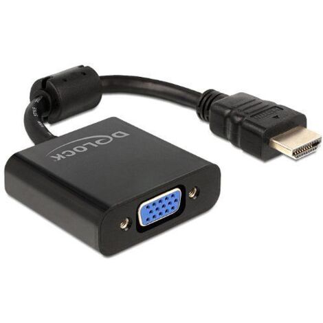 Delock Adaptador HDMI-A 19 pines Macho a VGA Negro