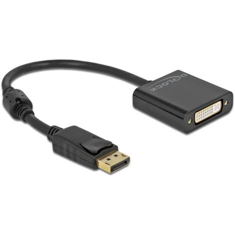 Delock Adapter DisplayPort 1.2 Stecker zu DVI Buchse 4K Aktiv schwarz