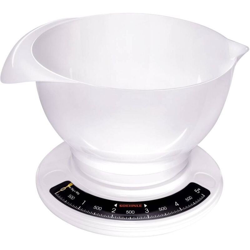Image of Culina Pro Bilancia da cucina analogica, con contenitore di misurazione Portata max.=5 kg Bianco - Soehnle