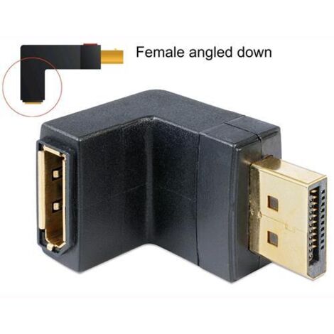 Delock Adattatore Displayport 1.1 maschio a DisplayPort femmina angolato verso il basso