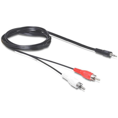 Delock Cable con conector estÃ©reo de 3,5 mm de audio macho  2 x RCA macho de 5 m