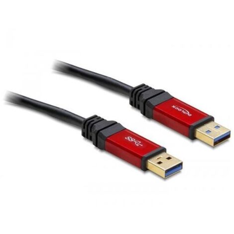 DeLock - Cable con conectores USB 3.0 A macho rojo 2 m