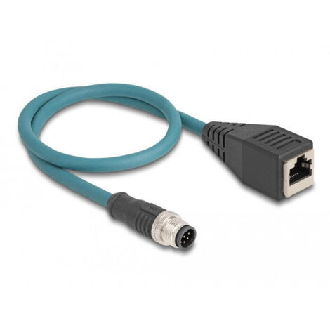 Delock cable de red m12 a-kodiert 8 pin macho a rj45 hembra 50 cm