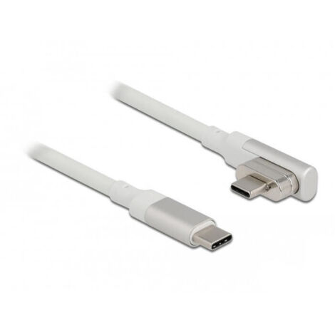Delock cable magnÉtico thunderbolt™ 3 usb-c™ 4k 60 hz macho a macho acodado 1,20 m.