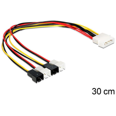 Delock cable power molex 4 pin male  4 x 2 pin fan