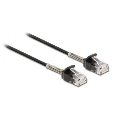 Delock cable rj45 macho a rj45 macho cat.6a 5 m negro proteccion anti-dobleces