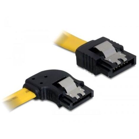 Delock Cable Sata 30Cm Left/Straight Metal Amarillo 3Gbps