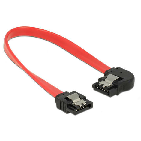 Cable SATA 0.45m Ángulo Recto - Rojo - Cables SATA