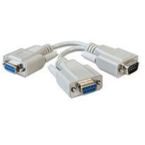 DeLOCK Cable Seriell D-Sub9 - 2x D-Sub9 St/Bu/Bu 0,17m (65403)