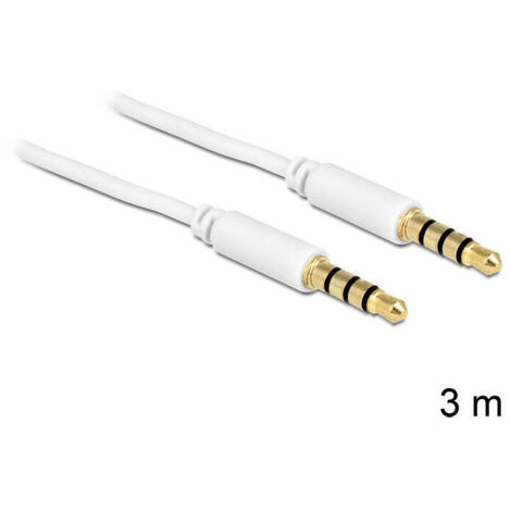 Delock cable stereo jack 3.5 mm 4 pin male  male 3 m
