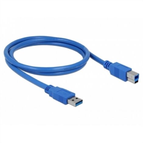 Delock Cable USB 3.0 tipo A-B macho/macho 1M Azul