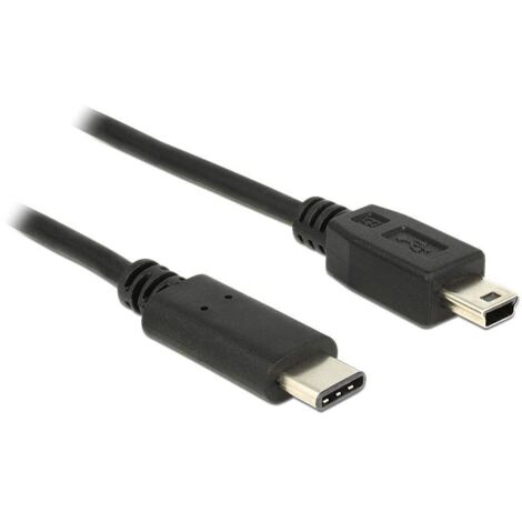 Delock Câble USB USB 2.0 USB-Mini-B mâle, USB-C® mâle 0.50 m noir 83335 Y464403
