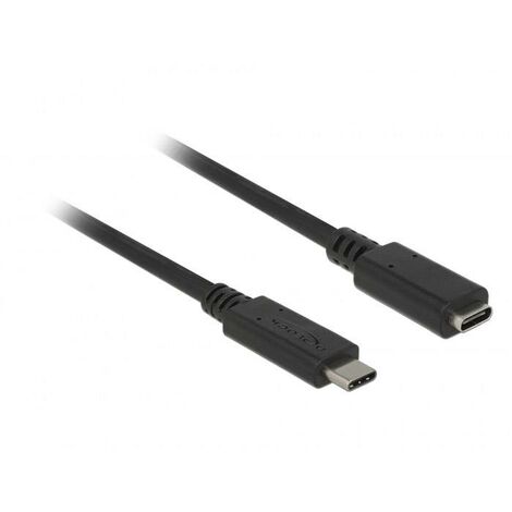 Delock Câble USB USB 3.2 Gen1 (USB 3.0) USB-C® mâle, USB-C® femelle 2.00 m noir 85542 C699171
