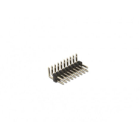 Delock conector de 10 pines, paso 2,54 mm, 2 filas, acodado, 5 piezas