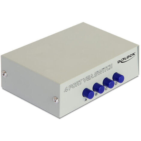 DELOCK Conmutador VGA de 4 Puertos