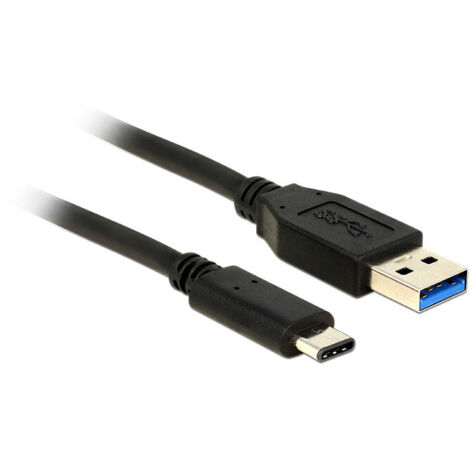 DeLOCK Delock 0.5m USB3.1-C/USB3.1-A - 0,5 m - USB A - USB C - 3.2 Gen 2 (3.1 Gen 2) - Male connector / Male connector - Noir (83869)