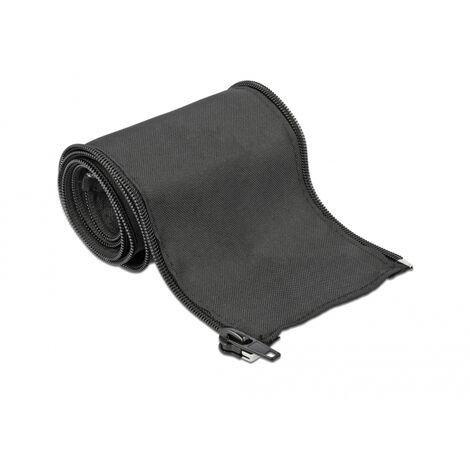 DeLOCK Delock Gewebeschlauch mit Reißverschluss hitzebeständig 1 m x 35 mm schwarz (19218)