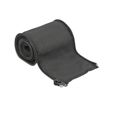 DeLOCK Delock Gewebeschlauch mit Reißverschluss hitzebeständig 2 m x 35 mm schwarz (19220)