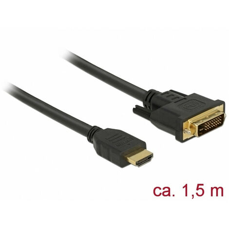 DeLOCK Delock Kabel DVI 24+1 Stecker HDMI-A Stecker 1,5 m (85653)