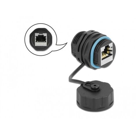 DeLOCK Delock Kabelverbinder RJ45 Buchse zu RJ45 Buchse Cat.6A mit Verschlusskappe (86695)