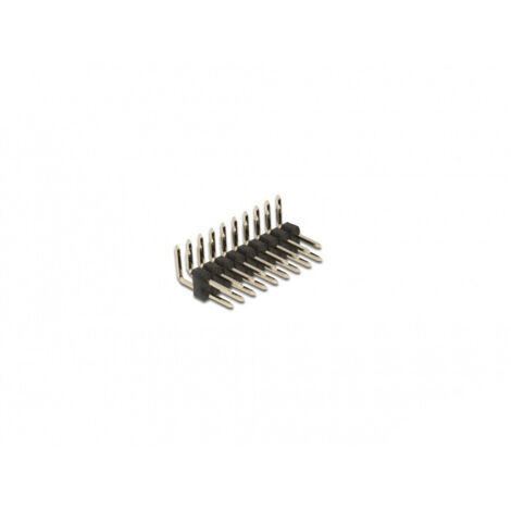 DeLOCK Delock Lot de 5 Barrettes à Broches 10 Broches, Dimensions de la Grille 2,54 mm, 2 rangées coudées (66701)