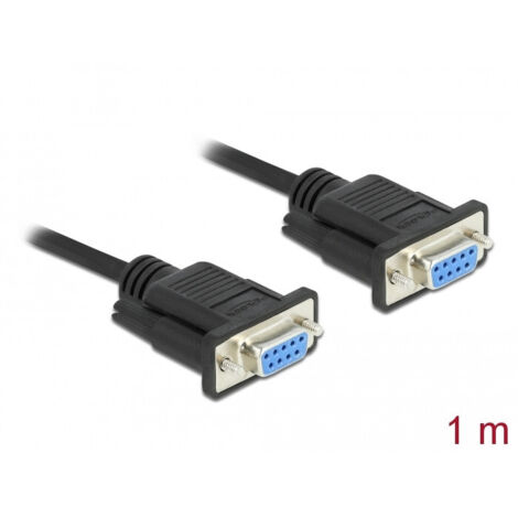 DeLOCK Delock Seriell Kabel RS-232 Sub-D9 Buchse zu Buchse Nullmodem 1 m (86608)