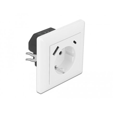 DELOCK EINBAUSTECKDOSE AVEC 2 USB LADEPORTS 3,4 A, 1 X USB TYP-A 11489
