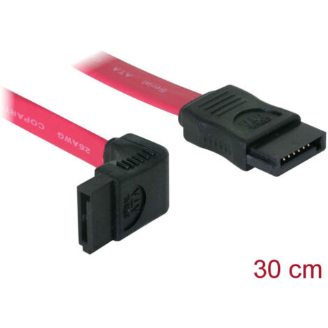 Delock Festplatten Anschlusskabel [1x SATA-Buchse 7pol. - 1x SATA-Buchse 7pol.] 0.30 m Rot