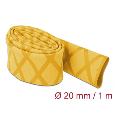 DELOCK GAINE THERMORÉTRACTABLE ANTIDÉRAPANTE EN FORME DE X JAUNE 1 M X 20 MM 19595