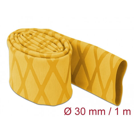 DELOCK GAINE THERMORÉTRACTABLE ANTIDÉRAPANTE EN FORME DE X JAUNE 1 M X 30 MM 19599