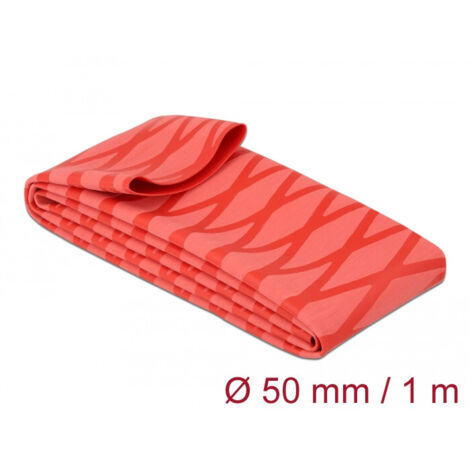 DELOCK GAINE THERMORÉTRACTABLE ANTIDÉRAPANTE EN FORME DE X ROUGE 1 M X 50 MM 19609