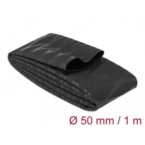 DELOCK GAINE THERMORÉTRACTABLE ANTIDÉRAPANTE EN X NOIR 1 M X 50 MM 19607