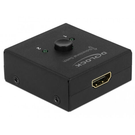 DELOCK HDMI 2 - 1 Umschalter bidirektional 4K 60 Hz kompakt