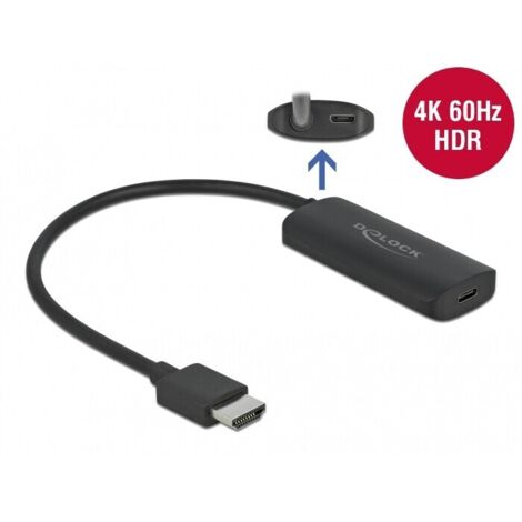 DeLOCK HDMI-A Stecker auf USB Typ-C Buchse Adapter (DP Alt Mode) 4K 60 Hz